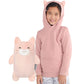Cubcoats Kali The Kitty 2 in 1 Transforming Crewneck Sweatshirt Hoodie & Soft Plushie Pink