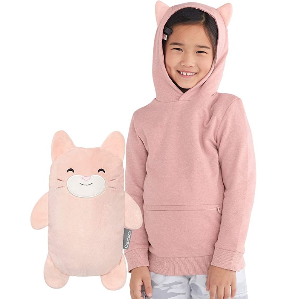 Cubcoats Kali The Kitty 2 in 1 Transforming Crewneck Sweatshirt Hoodie & Soft Plushie Pink