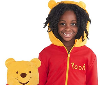 Cubcoats Pooh 2-in-1 Transforming Classic Zip-Up Hoodie & Soft Plushie Red Unisex