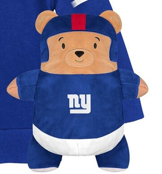 Cubcoats Boy's Toddler New York Giants 2-in-1 Transforming Full-Zip Hoodie & Soft Plushie Royal