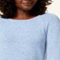 Karen Scott Women's Long Sleeve Curved Hem Sweater Blue Size Petite Small