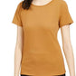 Bar III Women's Textured Scoop Neck Top Harvest Yellow Size XX-Small