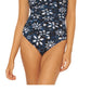 Bleu Rod Beattie Women's Printed Bandeau One Piece Swimsuit Blue
