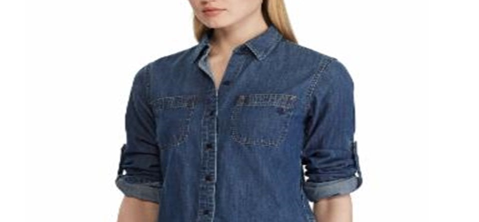 Ralph Lauren Women's Denim Shirt Blue Size S