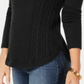 Charter Club Women's Cable Knit Sweater Black Size XX-Large