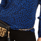 Michael Kors Women's Long Sleeve Top Blue Size Large