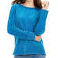 Style & Co Women's Chenille Sweater Blue Size Petite S