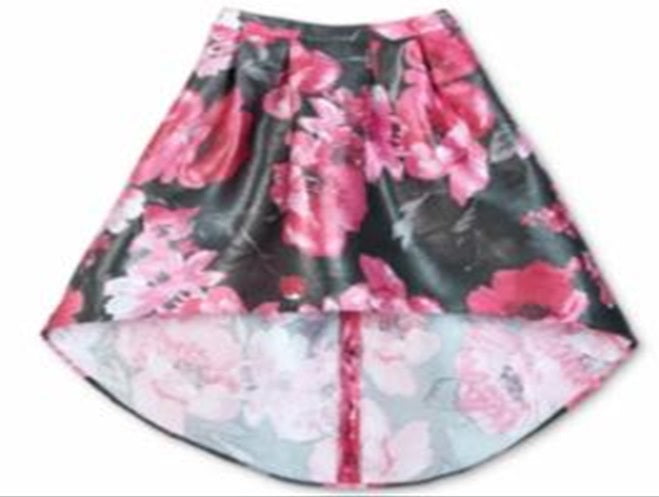 BCX Big Girls 2 Pc Lace Halter Top & High Low Skirt Pink Size 10