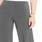 Alfani Women's Knit Wide Leg Pant Gray Size Petite Medium
