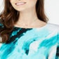 Alfani Women's Abstract Print Top Blue Size Petite Medium