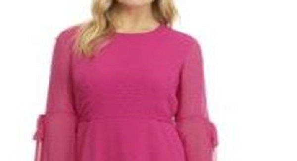 Nine West Women's Career Dresses Flamenco Jacquard Fit & Flare Dress Pink Size 10