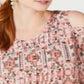 Style & Co.Women's Printed Cold Shoulder Top Pink Size Petite Small