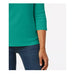 Karen Scott Women's Cotton Henley Top  Teal Size X-Small