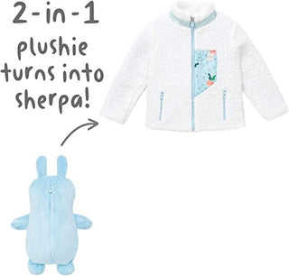 Cubcoats Big Girl's Benne the Bunny Sherpa Jacket White