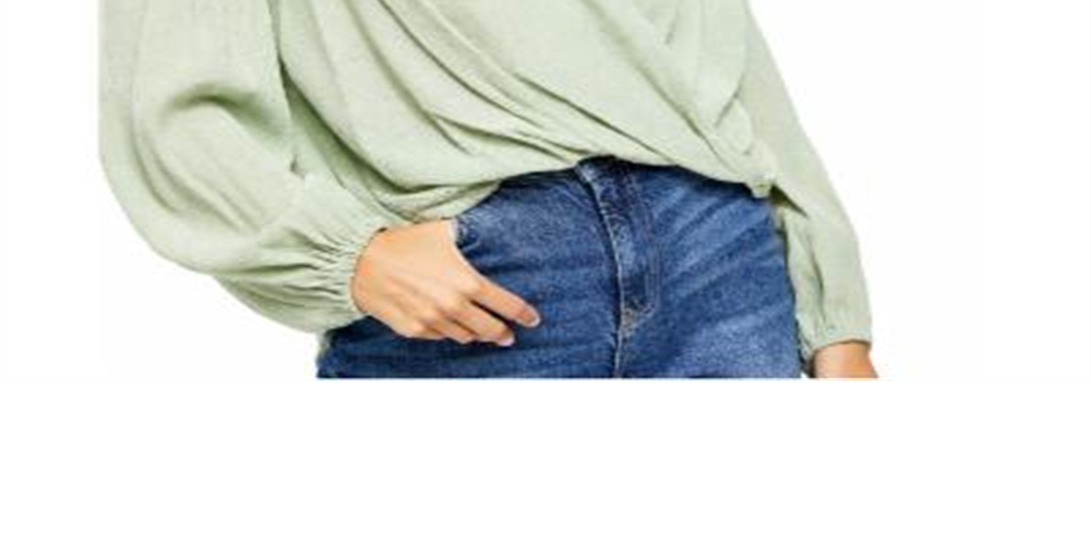 Free People Women's Check on It Hi Low Drapey Wrap Top Green Size Small