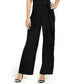 NY Collection Women's Twist Front Jumpsuit Black Size Petite XS