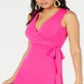 Thalia Sodi Women's Faux Wrap Ruffled Maxi Dress Pink Size X-Large