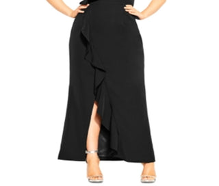 City Chic Women's Savannah Maxi Dress Black Size 18W