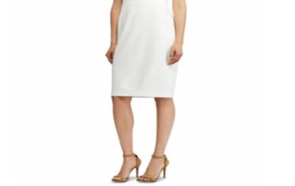 Ralph Lauren Women's Crepe Short Sleeve Dress White Size 0