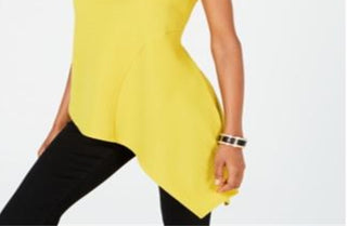 Alfani Women's Asymmetrical Hem Top White Size Petite XL