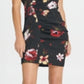 DKNY Women's Ruched Floral Print Sheath Dress Black Size12