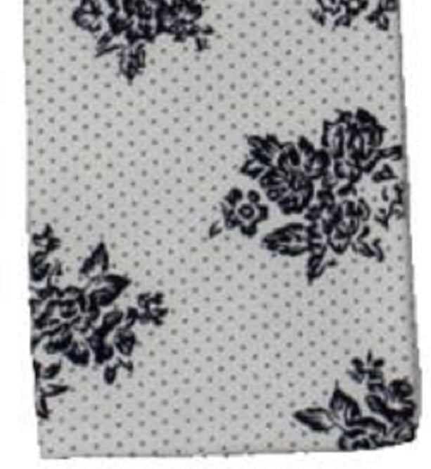 Four in Hand Men's Linden Floral Formal Pocket Square Gray Size Regular
