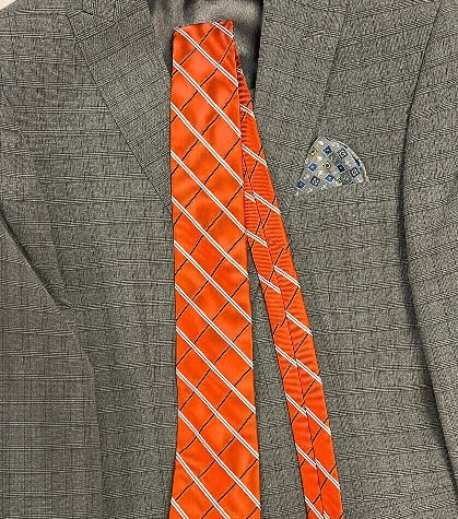 Nautica Men's Silk Blend Professional Neck Tie Orange One Size