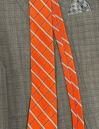 Nautica Men's Silk Blend Professional Neck Tie Orange One Size