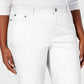 Charter Club Women's Plus Cotton Blend Bermuda Skimmers White Size 18W