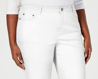 Charter Club Women's Plus Cotton Blend Bermuda Skimmers White Size 18W