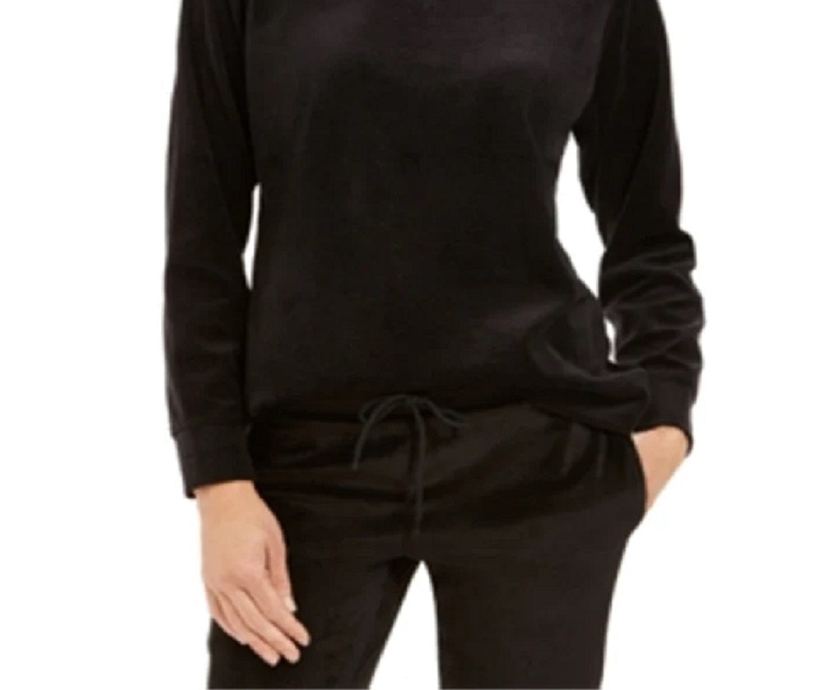 Karen Scott Women's Velour Sweatshirt Black Size Petite XL