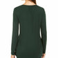 Style & Co Women's Long Sleeve Pintuck Top Green- Size Small