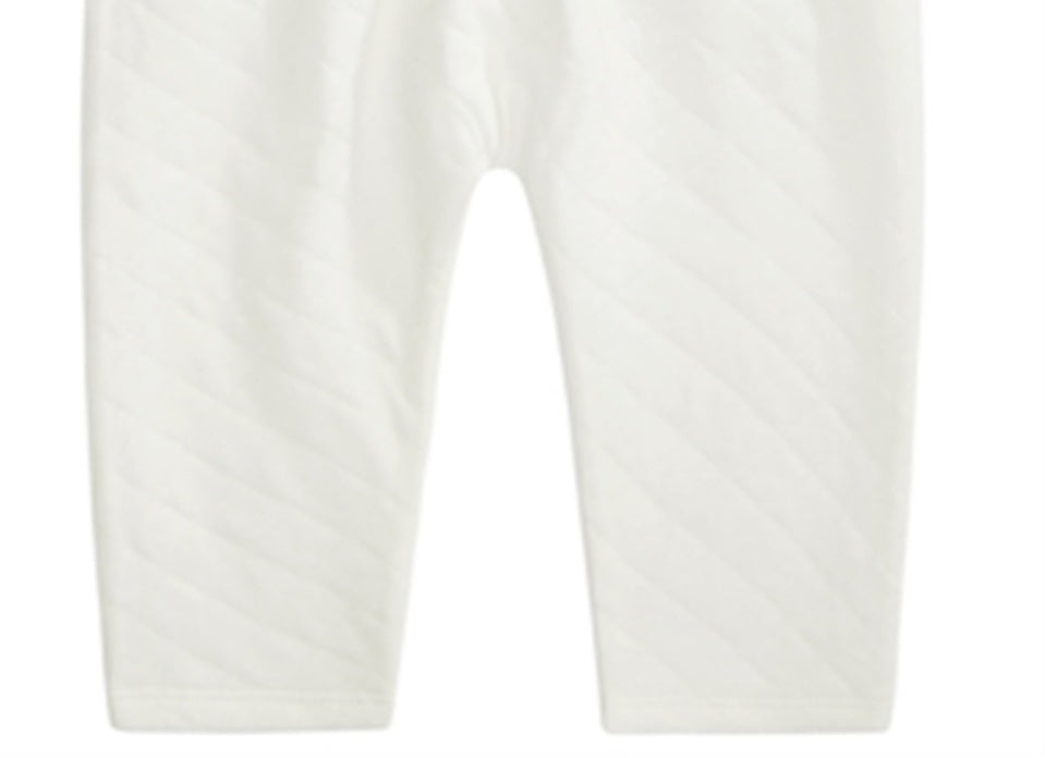 First Impressions Baby Girl's Quilted Pants White Size 6-9MOS