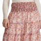 Ralph Lauren Women's Tiered Georgette Peasant Skirt Red Size 4 P