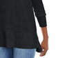 Maison Jules Women's V Neck Tunic Sweater Black Size Small