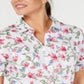 Karen Scott Women's Iris Bliss Textured Cotton Shirt White Size X-Large