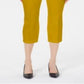 Alfani Women's Invisible Zip Capri Pants Yellow Size 8