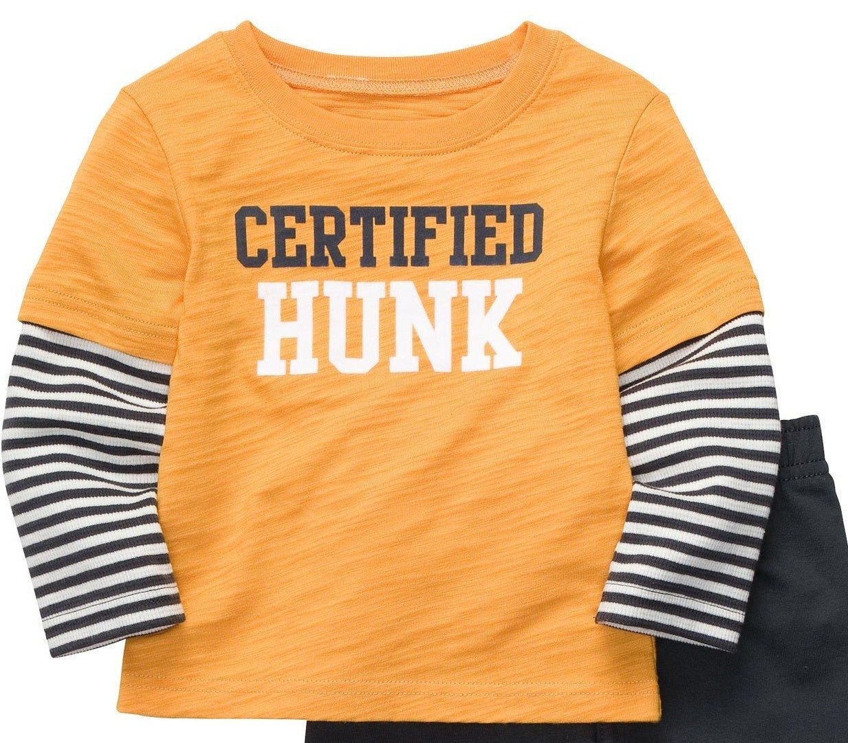 Carter's Toddler Boy's Certified Hunk Stripe Pants Set Yellow  Size 3T