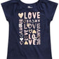 Epic Threads Little Girl's Love T-Shirt - Peacoat Blue Size 6