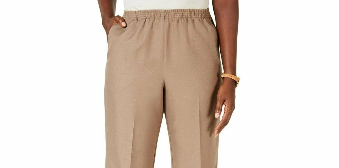 Karen Scott Women's Pull on Pants Brown Size Petite S/M