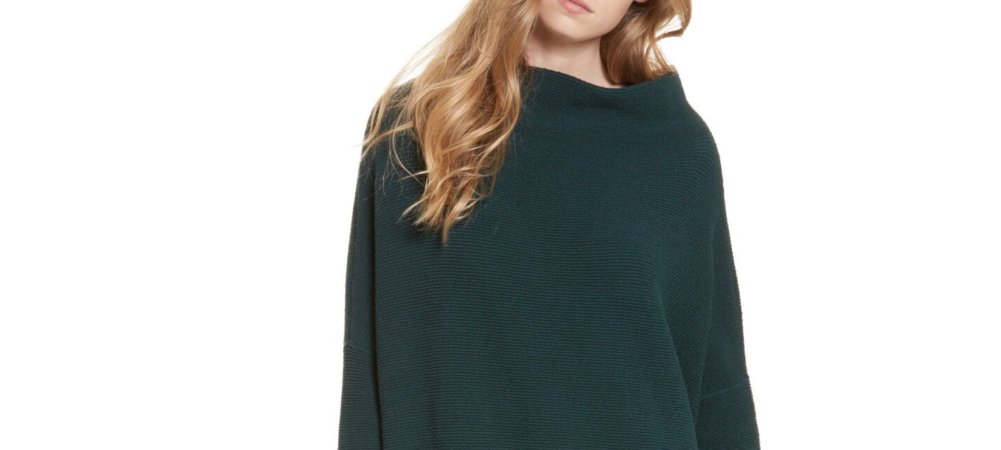 Free People Women's Ottoman Slouchy Tunic -Green Size Medium