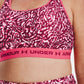 Under Armour Women's HeatGear Printed Cross Back Impact Sports Bra Purple Size Medium