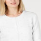Charter Club Women's Pearl Embellished Button Down Cardigan White Size X-Large
