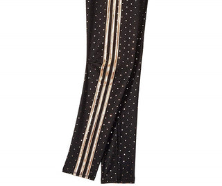 Adidas Girl's Metallic Dot Tights Black Size Medium