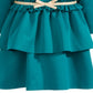 First Impressions Baby Girl's Scuba Ruffled Bow Dress Green Size 12MOS
