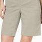 Style & Co Women's Pull on Comfort Fit Bermuda Shorts Brown Size Petite M