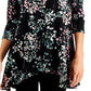 Alfani Women's Printed Swing Top Black Size Petite S
