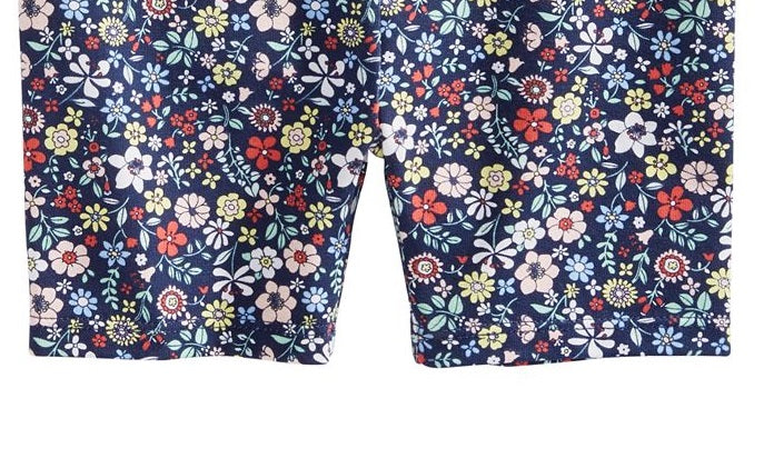 First Impressions Baby Girl's Floral Print Biker Shorts Blue Size 3-6MOS