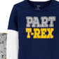 Carter's Baby Boy's 2 Pc Cotton T-Rex-Print T-Shirt & Printed Pants Set Blue Size 12MOS