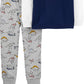 Carter's Baby Boy's 2 Pc Cotton T-Rex-Print T-Shirt & Printed Pants Set Blue Size 12MOS
